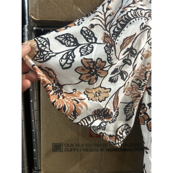 Lilly Pulitzer Amesbury Dress Color Coconut Take Meowt Brown Tan White Large - Picture 14 of 16